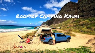 Rooftop Camping On A Secluded Beach In Kauai [upl. by Sperry]