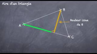 Aire dun triangle quelconque  Formule [upl. by Korman246]