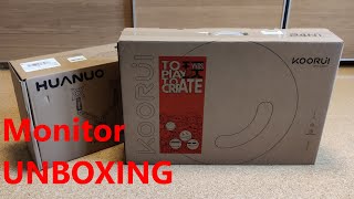 KOORUI 24 Zol Monitor und HUANUO Monitor Halterung Unboxing [upl. by Anivlac]