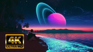 Dreamy Sunset with Saturn🪐 Rings Live 4K Wallpaper For PC livewallpaper saturn 4k [upl. by Lonni571]