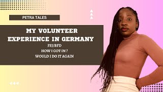 My Volunteer experience in Germany BFDFSJ [upl. by Dyson]