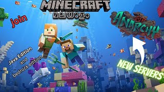 Minecraft new anarchy Servers Java Edition amp bedrock edition join nowMalayalam [upl. by Alusru]