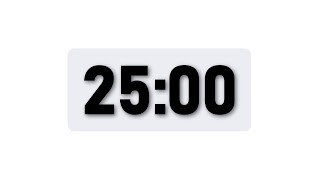 25 Minute Timer  Minimal Countdown Timer Light Theme [upl. by Gabriele]