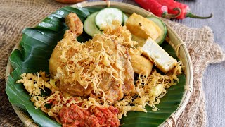 Super Easy Ayam Penyet • Indonesian Crispy Fried Chicken Recipe in English 印尼炸鸡 Ayam Goreng [upl. by Noinatrad]