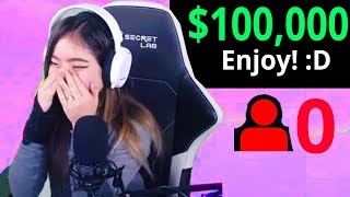 Donating 100000 To Streamers With 0 Viewers [upl. by Yesnikcm344]