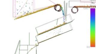 Bulk Flow Analyst™ DEM analysis of vibrating screen [upl. by Towland]