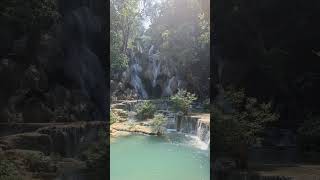 Kuang si Waterfall  Travel with Raj  laos traveller waterfall [upl. by Prudi502]