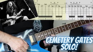 Cemetery Gates Guitar Solo with Guitar Tabs E Standard Tuning  Pantera  Dimebag Darrell [upl. by Libna67]