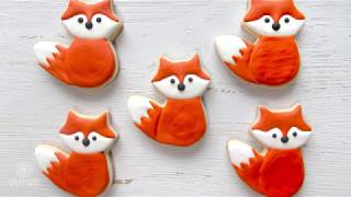 Fox Decorated Sugar Cookies [upl. by Htinek]