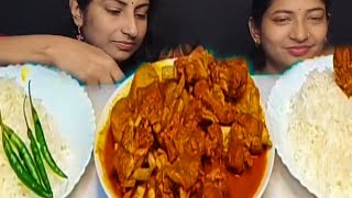 Spicy Huge Mutton Curry Basmati Rice Eating Challenge with Sister 🥰realmukbang [upl. by Asli334]