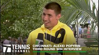 Lucky Loser Alexei Popyrin Through To Quarterfinals Cincinnati 3R Win [upl. by Selbbep]