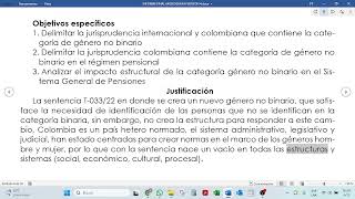 implicaciones de la categoria de Generó no binario en el regimen pensional colombiano [upl. by Ilke367]