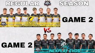 NXP EVOS vs ONIC PH  GAME 2  MPL PH SEASON 8 WEEK 2 DAY 1 [upl. by Yelra]