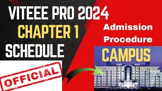 VITEEE 2024  Chapter 1 Mode of Admission  Fees  VIT Campus  COURSES  Exam Date amp Schedule [upl. by Bryanty]