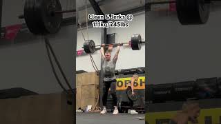 Clean amp Jerks  111kg245lbs weightlifting weightlifter olympicweightlifting crossfit [upl. by Tufts]