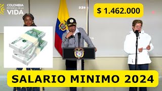 🔵 Así Quedó el Salario Minimo en el 2024 aquí en Colombia 🇨🇴… [upl. by Haraz]