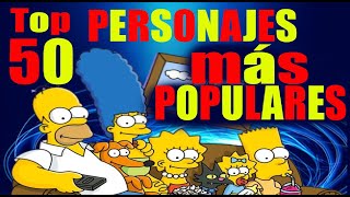 Los 50 PERSONAJES más DIVERTIDOS Y POPULARES de Los Simpson  TOP Verdugo34 [upl. by Yraeg]