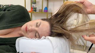 HEAD MASSAGE Brushing Vibration Tapping Sleep Therapy w Tinkling Rings [upl. by Ona673]