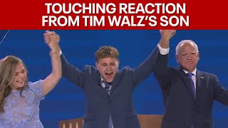 Tim Walzs son Gus touching reaction to DNC speech  FOX 7 Austin [upl. by Lluj]