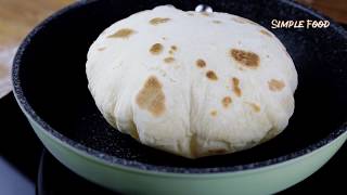 Only 3 Ingredients  Pita Bread at home  Flatbread Recipe No Oven No Yeast   Pita Bread Recipe [upl. by Nameloc]