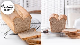 Sandwich Bread  Whole wheat sandwich bread with butter and yogurt  Sandwich Bread Recipe [upl. by Niltiac]