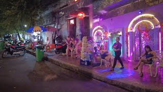 Cambodia Nightlife Walking At Phnom Penh City Near Bar And Riverside 2023  Tour 4k [upl. by Nelag]