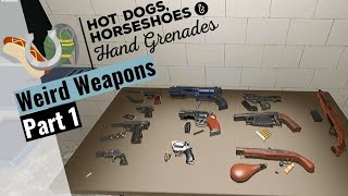 Testing Weird Guns Part 1  Hot Dogs Horseshoes amp Hand Grenades [upl. by Aiket]