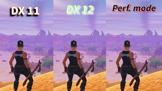 DX 11 vs DX 12 vs Performance Mode  Fortnite Chapter 5  RX 6650 XT [upl. by Dranyl]