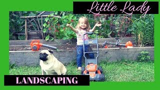 LITTLE GIRL LOVES HUSQVARNA POWER TOOLS SET FOR KIDS [upl. by Delacourt]