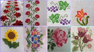 Gorgeous cross stitch patterns countable embroidery charsutikarhailatest dosuti design ideas2024 [upl. by Galen243]