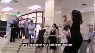 A flamenco flash mob performance in a Spanish bank [upl. by Gilson]