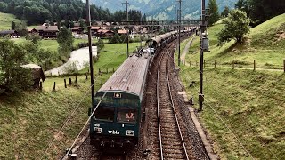 Bahnverkehr beim Autoverlad in Kandersteg [upl. by Pelage]