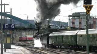 41 360 mit Dampf und Qualm in Aachen [upl. by Ettenahs587]