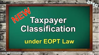 Classification of Taxpayers pursuant to RA No 11976 [upl. by Atinihs]