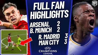 Arsenal ROBBED Arsenal 22 Bayern Munich Highlights EPIC TIE Real Madrid 33 Man City [upl. by Anilrats]