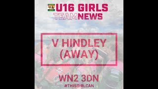 Hornets U16 Girls v Hindley [upl. by Neelav996]