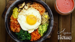 Dolsot Bibimbap Korean Stone Pot Bibimbap [upl. by Lesak]