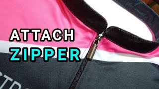 HOW TO ATTACH ZIPPER ON POLO SHIRT [upl. by Ased]