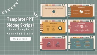 Template PPT Sidang Skripsi  Free Template  Animated slides  Hyperlink✨ [upl. by Elhsa]