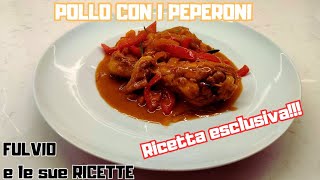 POLLO CON I PEPERONI  Ricetta in padella con salsa agrodolce [upl. by Zitvaa]