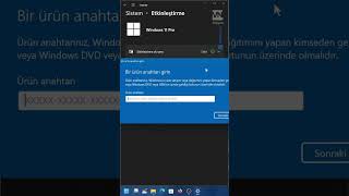 Lisans anahtarı nasıl etkinleştirilir  Win11 windows11 windowsvizyon windows11tutorial short [upl. by Barbabra]