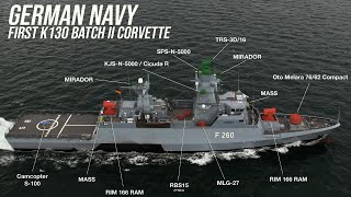 German Navy’s First K130 Batch II Braunschweig Class Corvette Kicks Off Sea Trials [upl. by Yknip228]