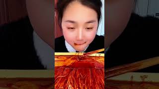 Eating Food Enoki Mushrooms Flavor Spicy Yummy shorts asmr mukbang [upl. by Idna]