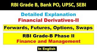 13 Part II Basics of Derivatives Forward Futures Options amp Swaps RBI Grade B Phase II English [upl. by Led]