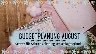 Budgetplanung August🌴 Schritt für Schritt Anleitung für Anfänger🌼 Geld Sparen [upl. by Linden]