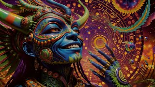 Progressive Psytrance  Electric Samurai  Hallucinations mix 2024 AI Psychedelic Graphic Visuals [upl. by Asreht]