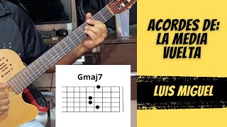 La media vuelta  Luis Miguel  Acordes para Guitarra [upl. by Ellehcir470]