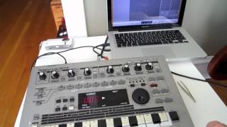 Midi Sync with Garageband Roland MC303 [upl. by Netsuj588]