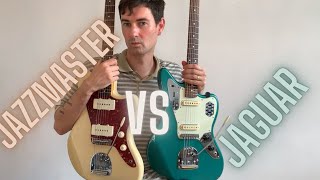 Fender JAZZMASTER vs JAGUAR Diferencias y Características Maderas Controles Pastillas y Precios [upl. by Enneirb]