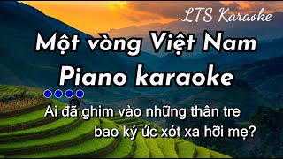 Một vòng Việt Nam Piano Karaoke  LTS Karaoke [upl. by Anairb]